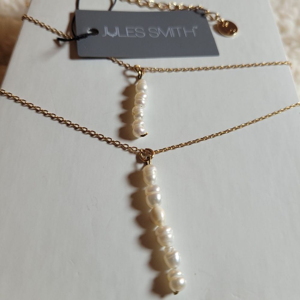 Jules Smith Gold Necklace with Faux Pearl Accents - Picture 7 of 9